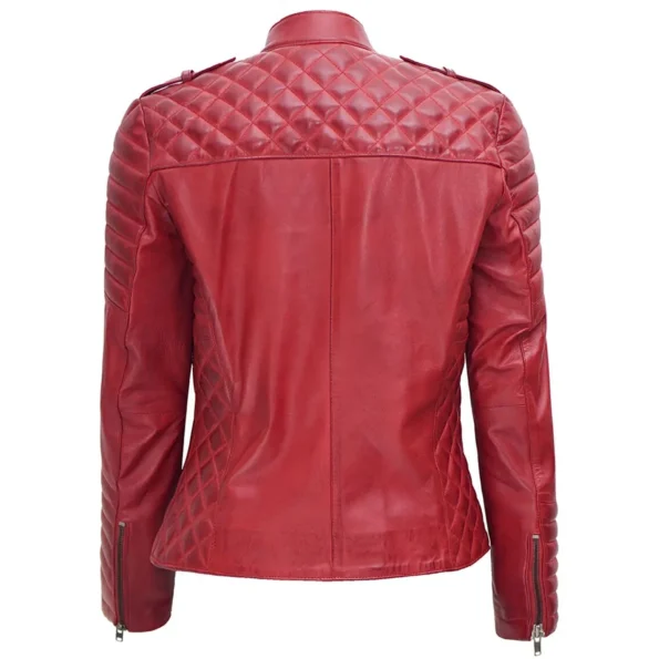 Womens Padded Leather Jacket