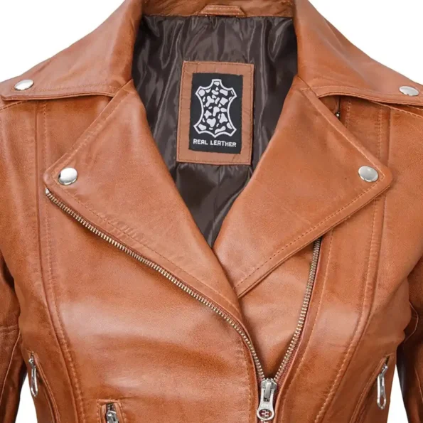Womens Leather Biker Jacket