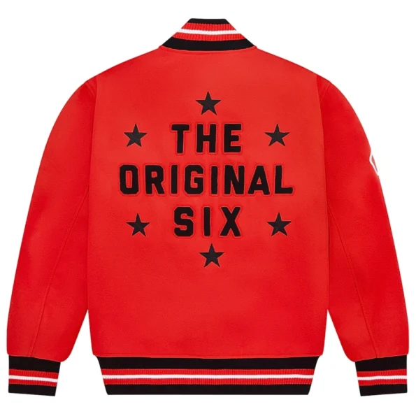 chicago blackhawks red varsity jacket