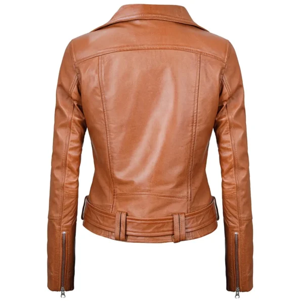 Womens Leather Biker Jacket