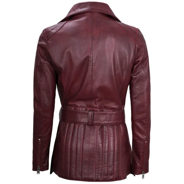 Asymmetrical Womens Leather Biker Jacket