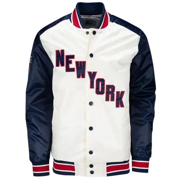 new york rangers lightweight satin jacket