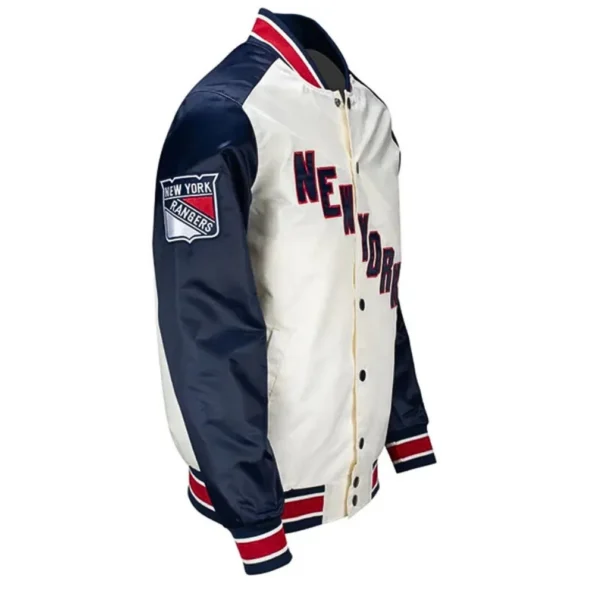 new york rangers renegade lightweight satin jacket