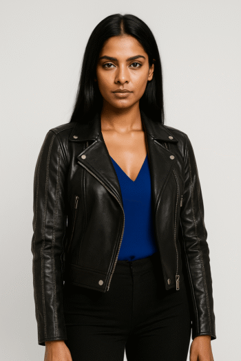Abby Newman Black Leather Jacket