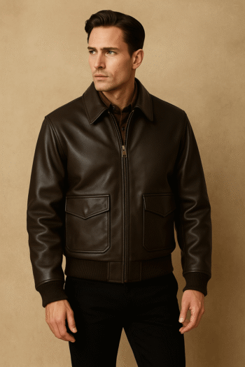 Jake Abel Fog Of War 2025 Leather Jacket