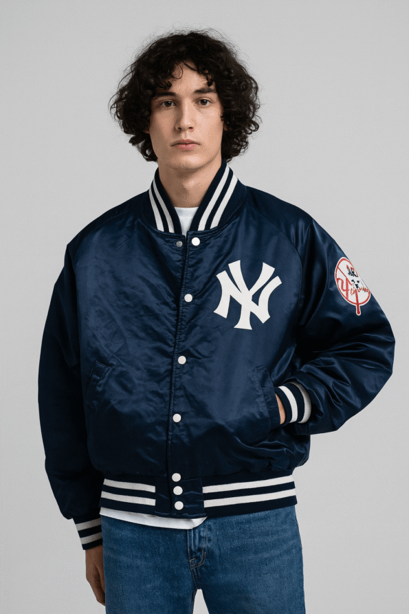 90's NY Yankees Satin Jacket