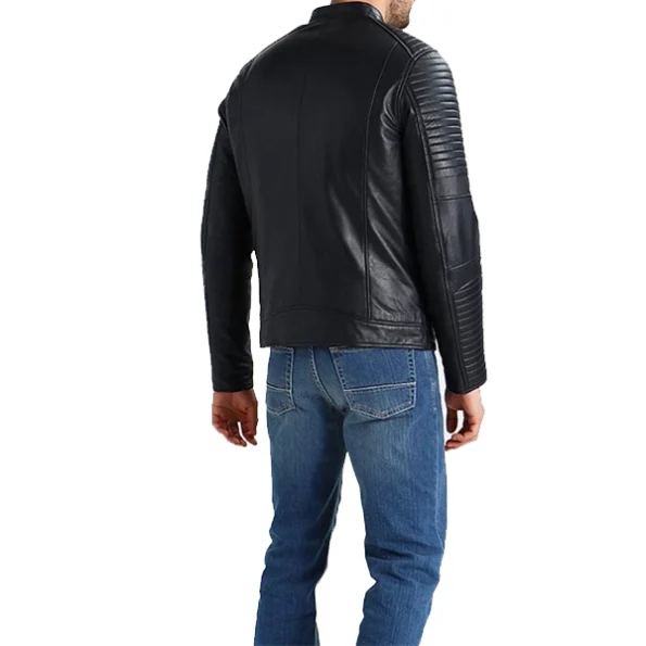 Men Cafe Racer Brando Biker Jacket