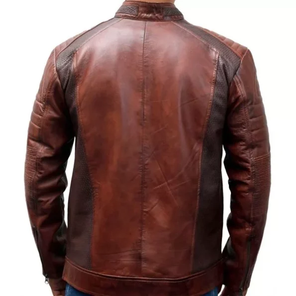Men&rsquo;s Brown Cafe Racer Jacket