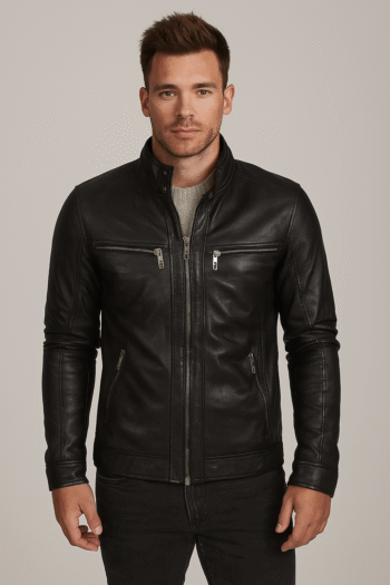 Men&rsquo;s Street Classy Vintage Motorcycle Leather Jacket