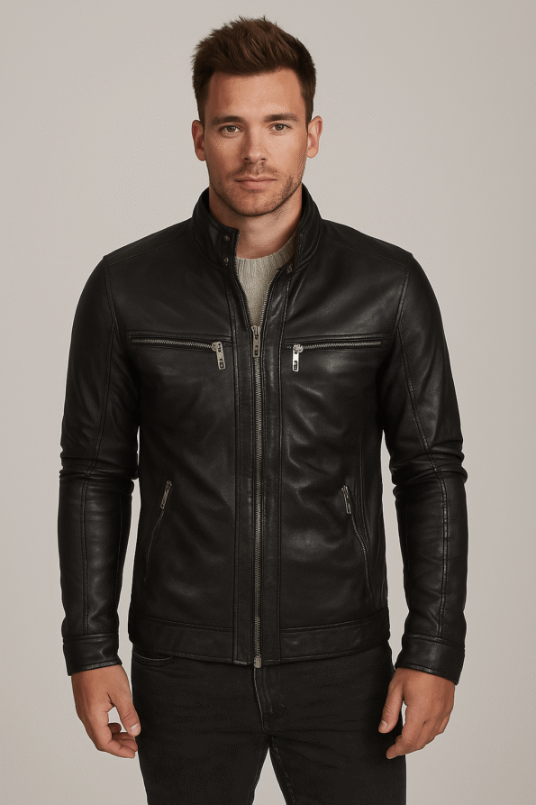 Men&rsquo;s Street Classy Vintage Motorcycle Leather Jacket