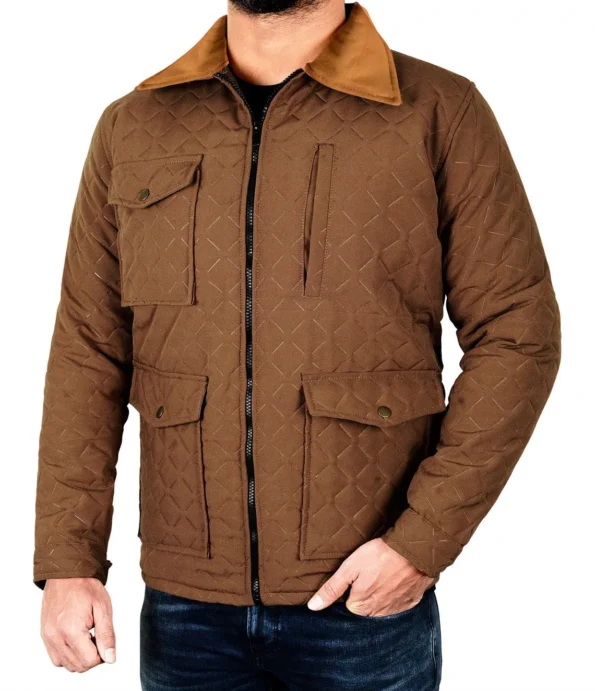 John Dutton Yellowstone Season 4 Quilted Jacket