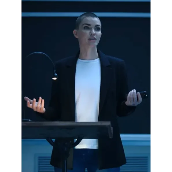 1UP 2022 Ruby Rose Black Suiting Blazer