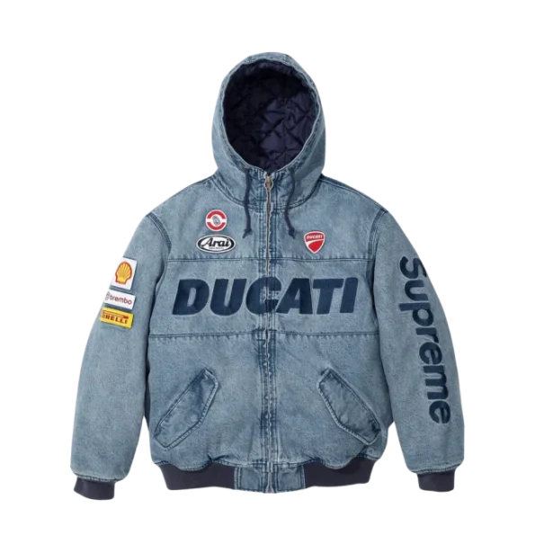 Supreme x Ducati Hooded Racing Blue Jacket