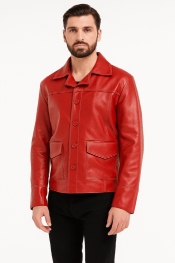 Fight Club Brad Pitt Red Jacket