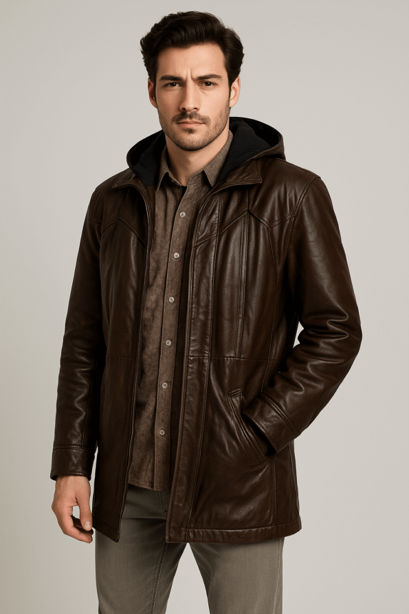 Red One 2024 Chris Evans Brown Leather Jacket