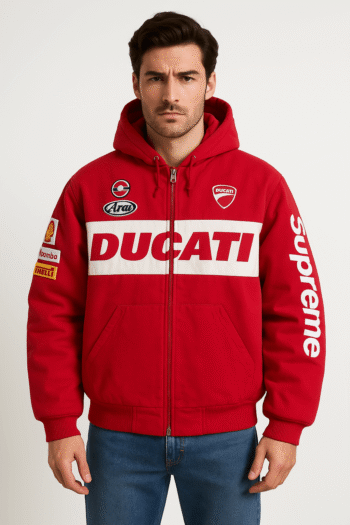 Supreme x Ducati Hooded Racing Red Jacket