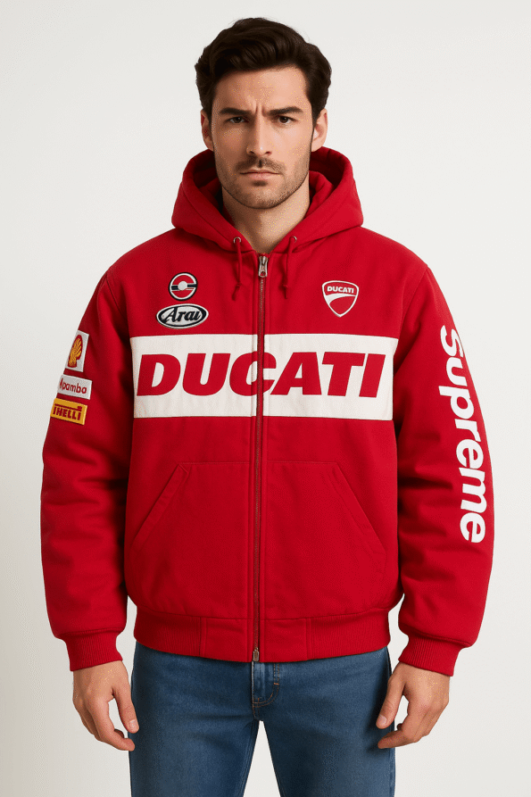 Supreme x Ducati Hooded Racing Red Jacket