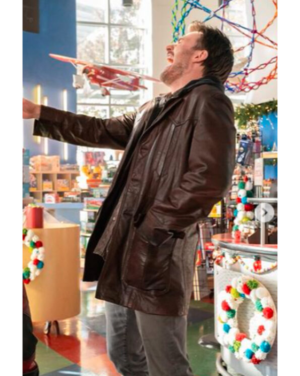 Red One 2024 Chris Evans Brown Leather Jacket
