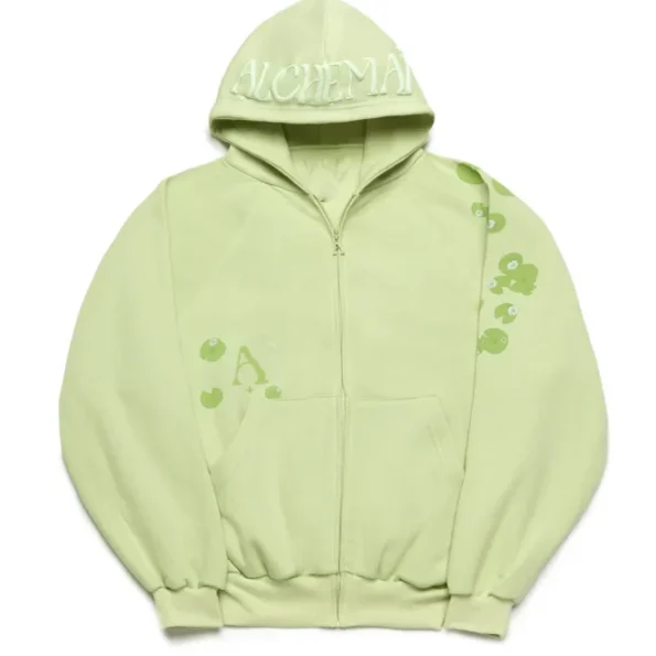Alchemai Lily Pad Lotus Zip-Up Hoodie