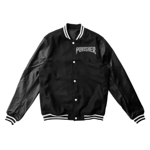 The Punisher Varsity Black Jacket