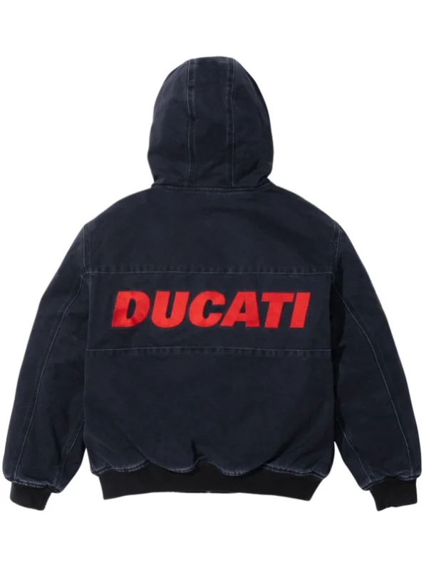 Supreme x Ducati Hooded Racing Black Jacket