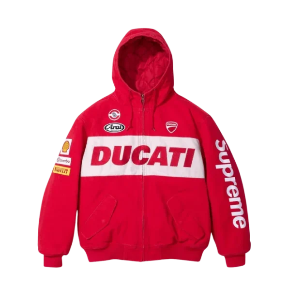 Supreme x Ducati Hooded Racing Red Jacket