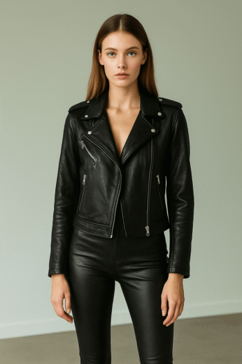 Marie Avgeropoulos Wild Cards S02 Leather Jacket