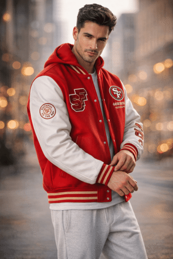 49ers Hooded Varsity Jacket
