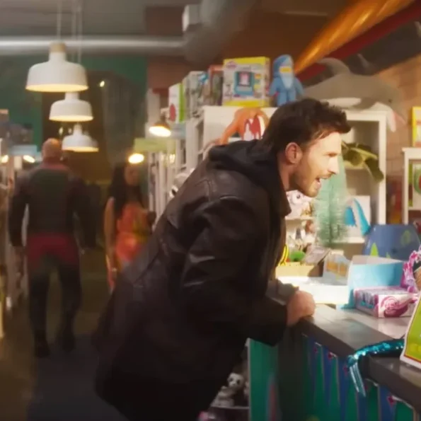 Red One 2024 Chris Evans Brown Leather Jacket