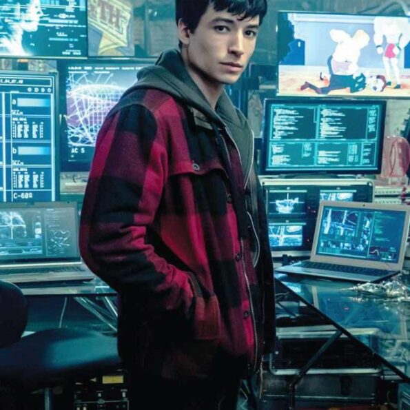 Ezra Miller Justice League Red Jacket