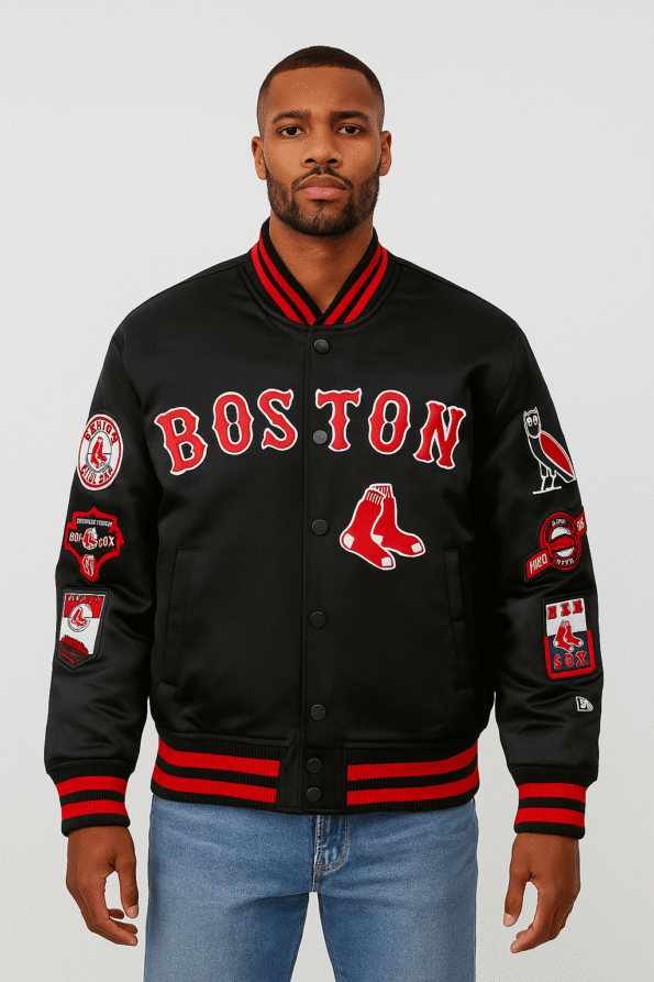 OVO MLB Boston Red Sox Replica Varsity Jacket.