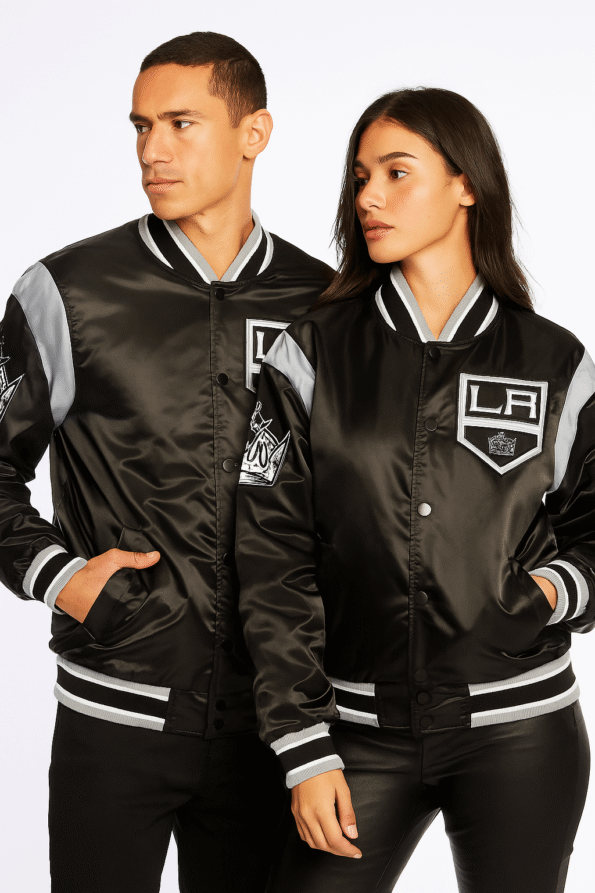 Los Angeles Kings Teddy Black Satin Jacket