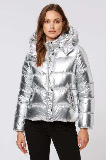 Silver Puffer Down Jacket