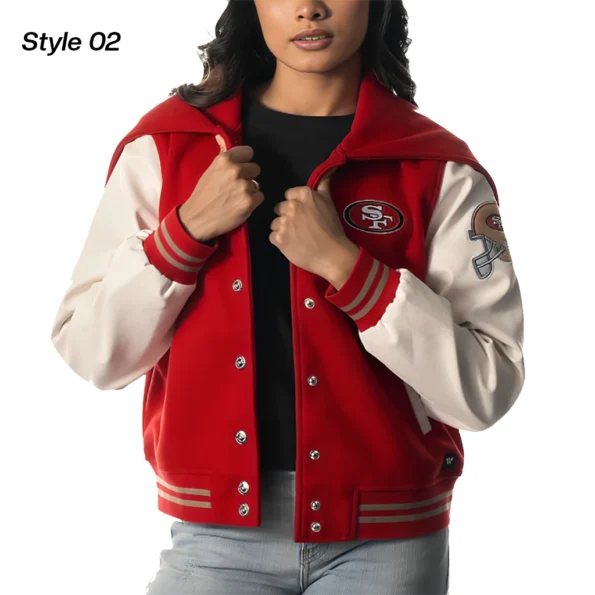 49ers Hooded Varsity Jacket