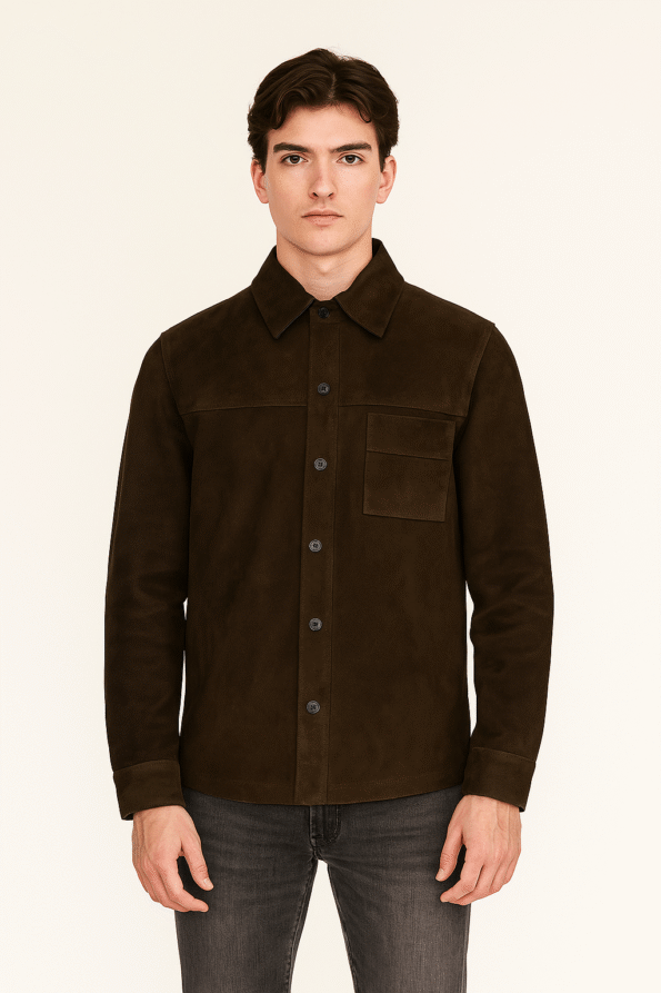 The Woman in Cabin 10 Guy Pearce Suede Jacket