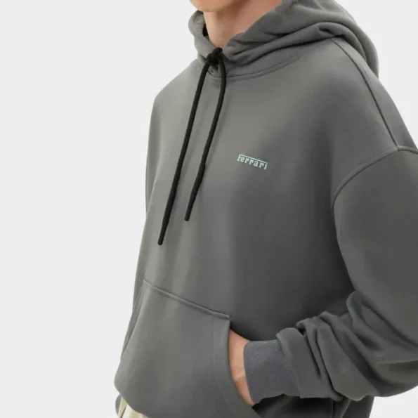 Ferrari Silicon Logo Grey Hoodie