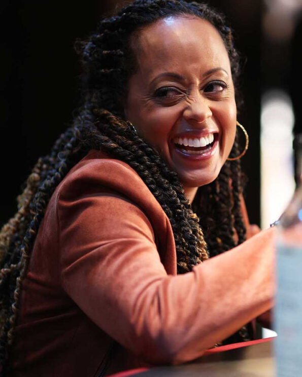 The Company You Keep 2023 Essence Atkins Brown Suede Jacket