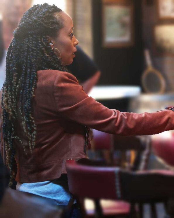 The Company You Keep 2023 Essence Atkins Brown Suede Jacket