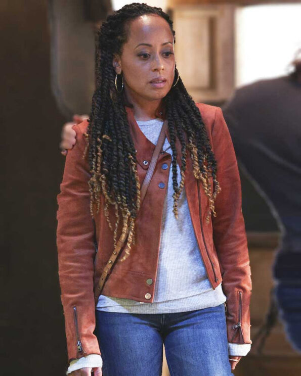 The Company You Keep 2023 Essence Atkins Brown Suede Jacket