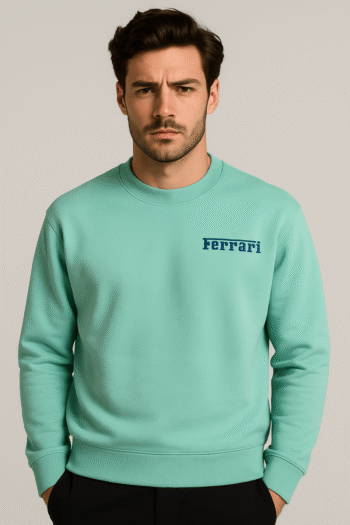 Ferrari Navy Silicone Logo Sweatshirt