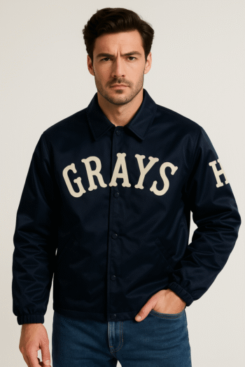 Homestead Grays Satin Windbreaker Jacket