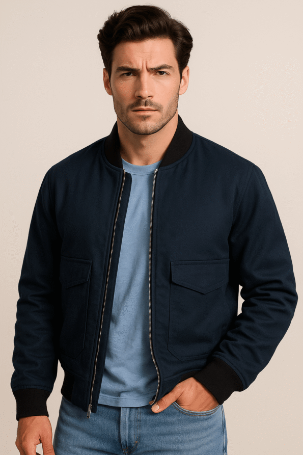 Eddie Murphy Beverly Hills Cop Axel F Blue Bomber Jacket