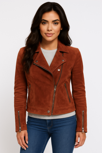 The Company You Keep 2023 Essence Atkins Brown Suede Jacket