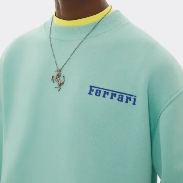 Ferrari Navy Silicone Logo Sweatshirt