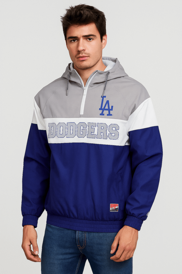 LA Dodgers New Era Royal Ripstop Windbreaker Jacket