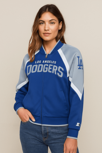 Women&rsquo;s LA Dodgers Starter Royal Touchdown Track Jacket