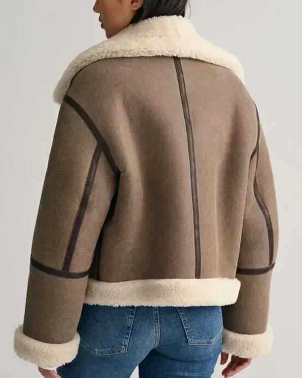 Taylor Swift Aviator Shearling Jacket