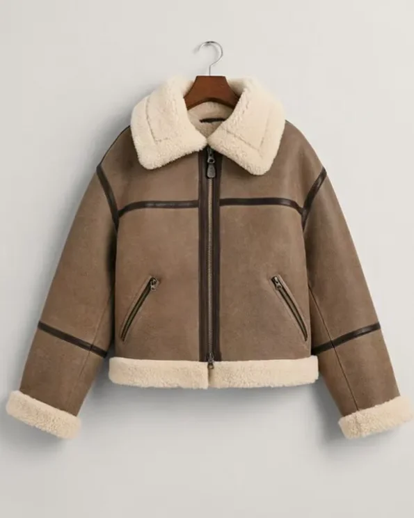 Taylor Swift Aviator Shearling Jacket