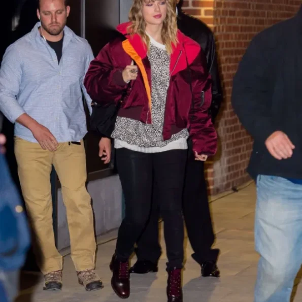 Taylor Swift Satin Bomber Jacket