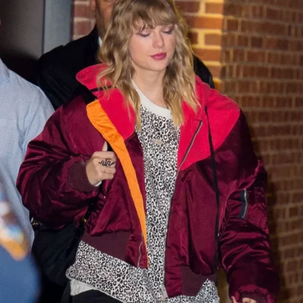 Taylor Swift Satin Bomber Jacket